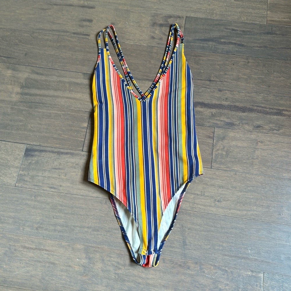 ❤️FOREVER 21❤️Multicolor Plunge Bodysuit